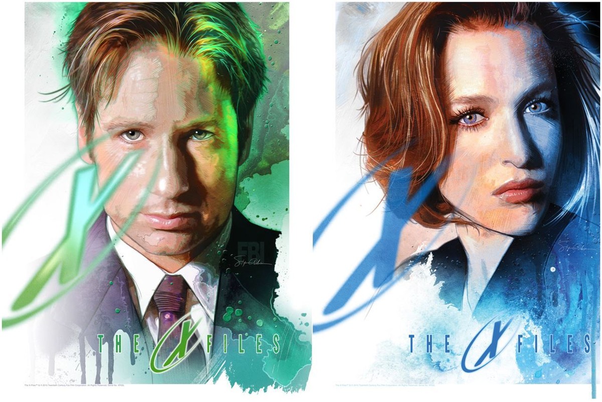 The X-Files Interpretive Artwork Agents Fox Mulder & Dana Scully