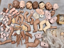 Huge Lot Vintage Ceramic Bisque Porcelain Baby Doll Head Legs Hands Body Parts