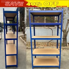 Racking Shelving Bays 5 Tier Garage Unit Storage Racks Heavy Duty Steel Shelves