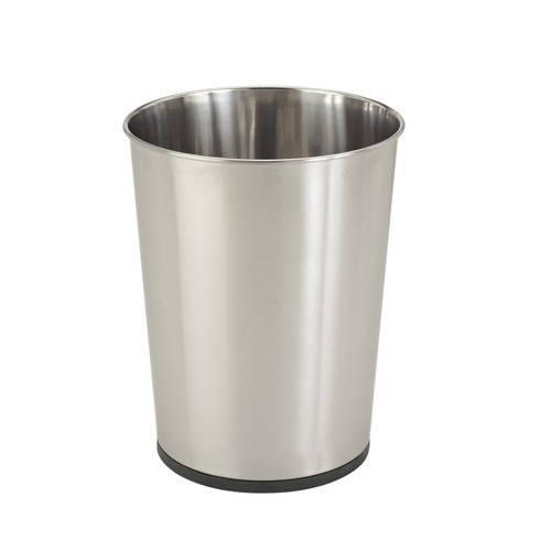 Bath Bliss 1.3 gal Iron Bathroom Trash Can, Stainless Steel,Free Shipping
