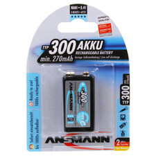 Ansmann Max-E 9V PP3 HR22 300mAh NiMH Rechargeable Battery x 1 **High Capacity**