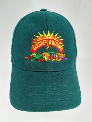 Gardner & Bloom Natural and Organic Green Stitched Hook n Loop Hat