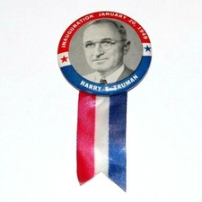 '49 HARRY TRUMAN INAUGURATION campaign pin pinback button political president