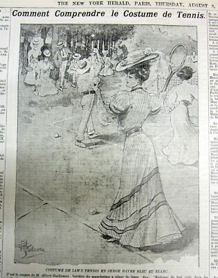 3 1903-1906 newspapers with pictures WOMEN PLAYING TENNIS & GOLF in long dresses