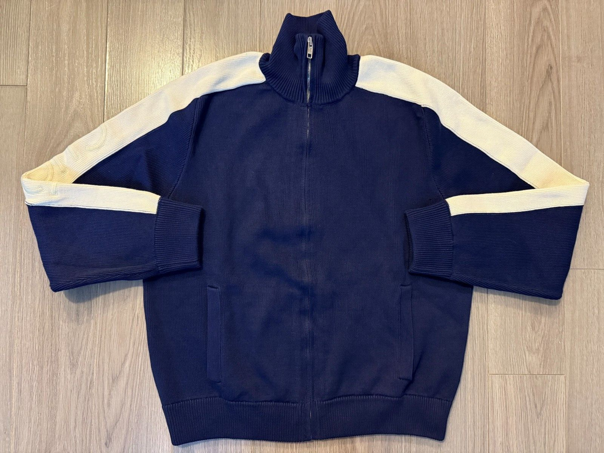 Gucci Cotton Knit Zip Bomber Jacket blue sz L | eBay Gucci Cotton Knit Zip Bomber Jacket blue sz L | eBay