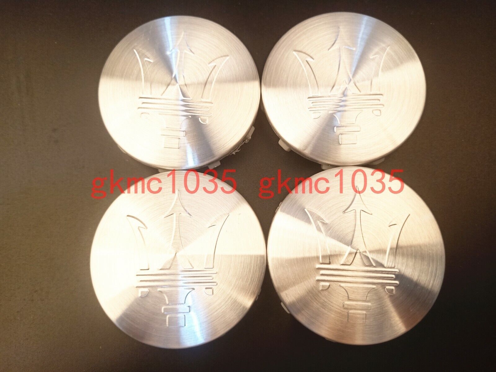 4x 60mm New Maserati Ghibli Centre Wheel Centre Cap Set Badge Chrome Silver