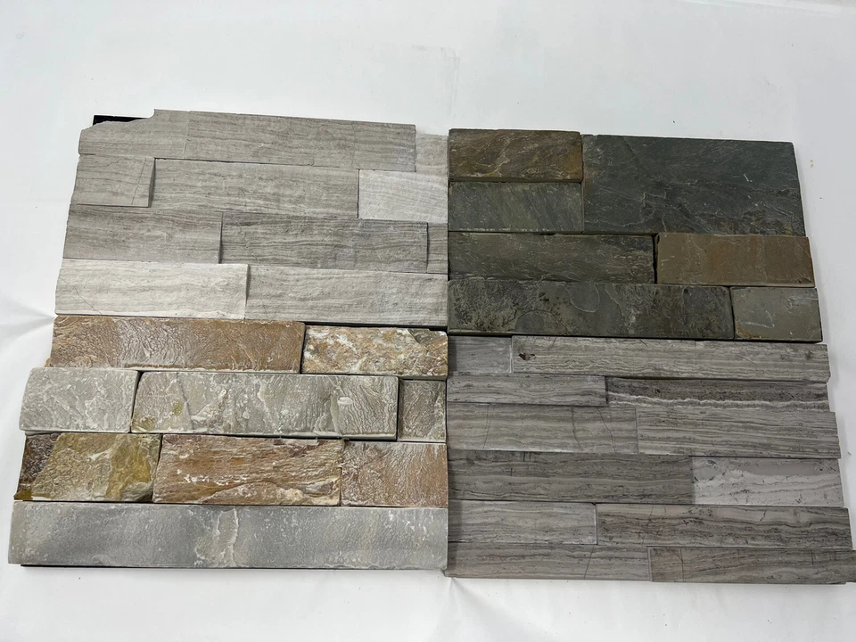 (13 Muestras) JUEGO DE MUESTRAS COLECCIÓN PIEDRA APILADA MONTAJE EN ROCA 10" X 5" ¡VER COLORES!! Foto 4 de 4