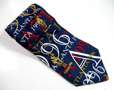 ATLANTA 1996 OLYMPIC Games Collection Neck Tie 100% Silk BLUE  Necktie RM SPORT