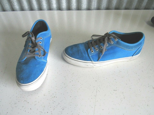 vans off the wall blue shoes