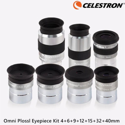 Celestron 1.25'' Omni Plossl Eyepiece Kit 4+6+9+12+15+32+40mm for Telescope