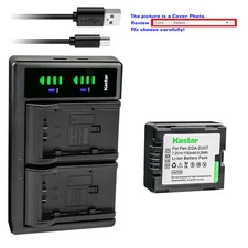 Kastar Battery LTD2 Charger for Panasonic CGR-DU07 CGA-DU07 & SDR-H280 SDR-H288