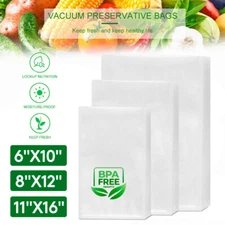100-500 Vacuum Seal Bags 8x12 6x10 11x16 Precut Food Sealing Saver Storage Bags
