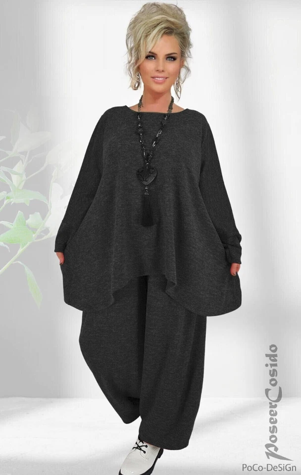 LAGENLOOK Strick Pullover Long-Shirt 42 44 46 48 50 52 54 56 58 L-XL-XXL-XXXL - Bild 4 von 4