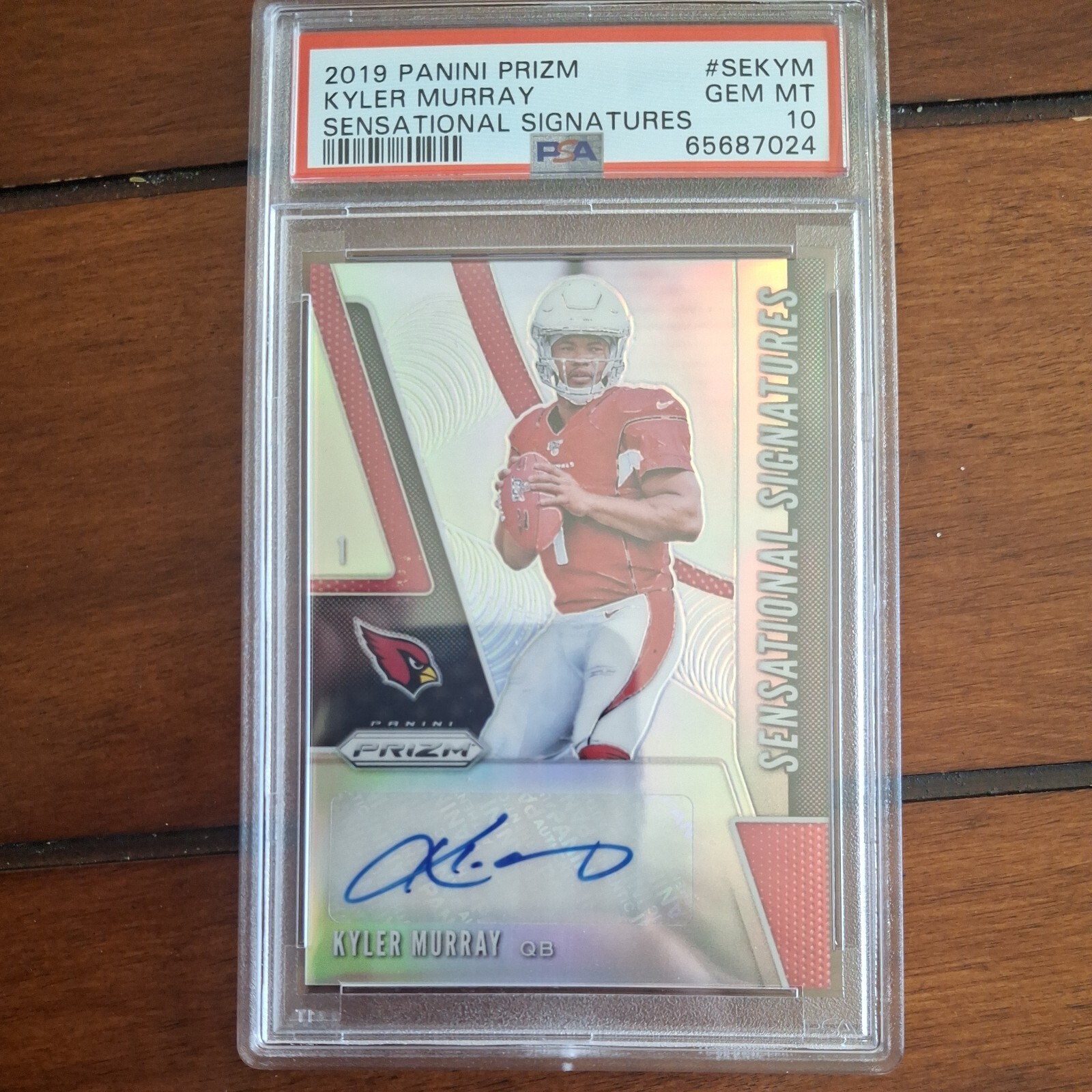 KYLER MURRAY PSA 10 2019 PANINI PRIZM ROOKIE SENSATIONAL SIGNATURES SILVER AUTO