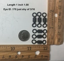 50 2/0 Stainless Steel Swivels Matte Black 350 LB / 160 KG rating Super strong