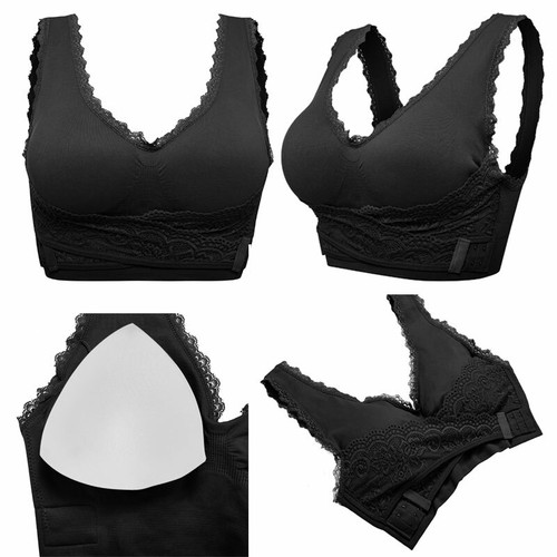 Women's Seamless Cross Front Buckle Sports Bra Comfortable Gym Workout Underwear - Picture 5 of 21