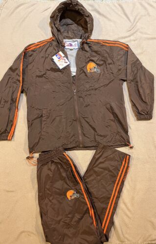 Vintage Unique Sports Generation Cleveland Browns Windbreaker Tracksuit Warm Ups