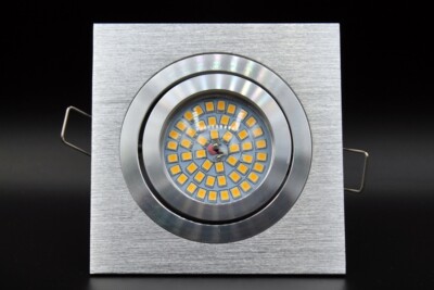 LED Einbaustrahler Alu qadrat Einbauspots Dimmbar COB GU10  schenkbar Deckenspot