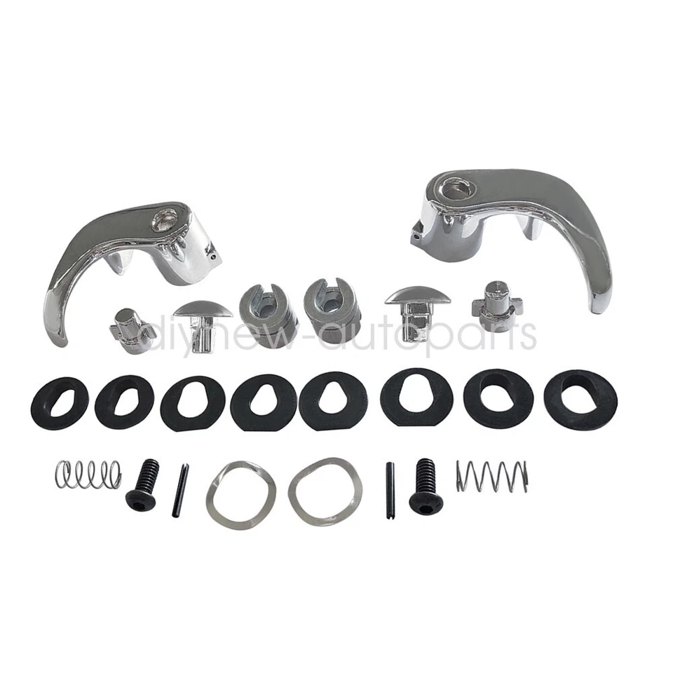 New Chrome Locking Vent Window Handle Set For 1973-1993 Chevrolet GMC C/K Foto 2 de 4