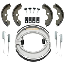 Front Rear Brake Shoes w/Pins Kit for Honda Fourtrax 300 4x4 TRX300FW 1988-2000 