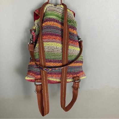 The Sak backpack woven rainbow serape ratan woven multicolor  display picture 3