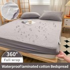 Anti-mites Anti-bacterial Mattress Bed Covers Cotton Quilted Bed Fitted Sheet
