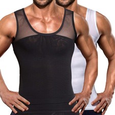 Men Compression Shirt to Hide Gynecomastia Moobs Chest Slimming Body Shaper Tops