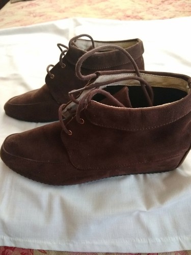 leather boots with wedge heel