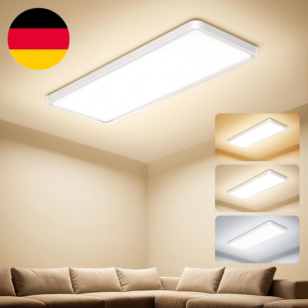 Deckenlampe Led Deckenleuchte Flach, 58X22X2.9Cm Led Panel 32W 3000LM 3000K/4000-image