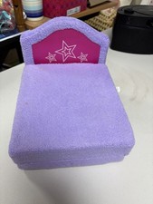 American Girl Doll Bed Lounge Seat Folding Chair Purple Plush 2013