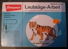 Graupner 5580 b Laubsäge Arbeit "Tiger ein gefährlicher Jäger" NEU/OVP Mega Rar