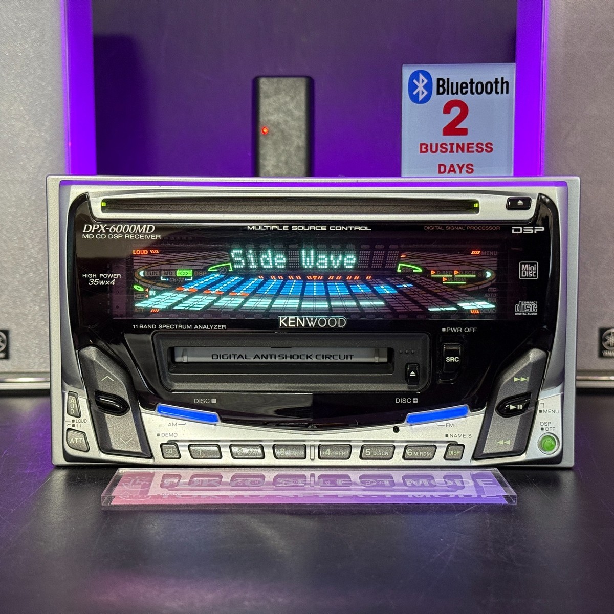 Kenwood DPX-6000MD 2DIN CD MD Car Audio Added Bluetooth JDM DSP
