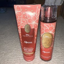 Bath And Body Works BBW Disney Princess Moana Body Cream And Fragrance Mist Set