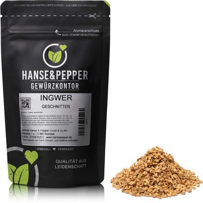 250g Ingwer geschnitten geschält Ginger Ingwertee Kräutertee Ingwerwurzel