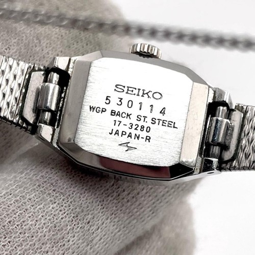 SEIKO 17-3280 20 Jewels Timeless watch Square Oval Silver Hand-wound Vintage - Picture 9 of 24