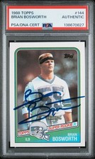 1988 Topps Brian Bosworth RC #144 PSA Authentic Autograph