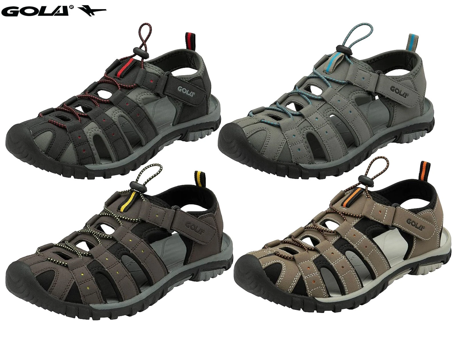 Gola Shingle Men's Sandals Closed Toe Trekking Synthetic Suede Toggle UK 7-15
Opens in a new window