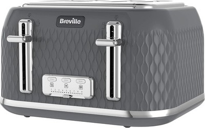 Breville Flow Collection 4-Scheiben-Toaster - Grau (VTT892-01) UVP 45,00 £