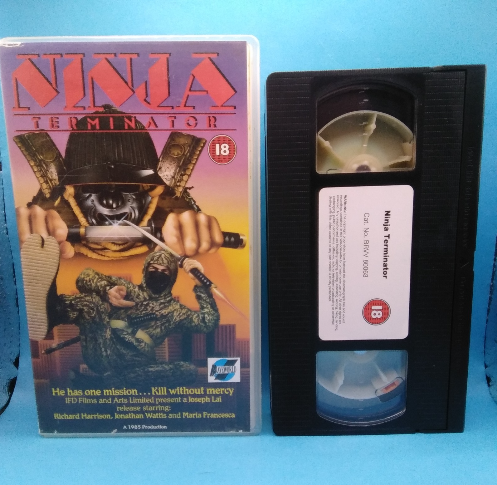 Ninja Terminator : VHS Pal Video Cassette: Richard Harrison / Jonathon Wattis.