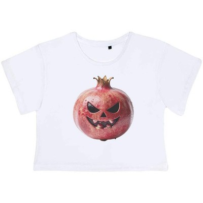 ''Evil Pomegranate'' Damen Baumwolle Crop Tops (CO065225)