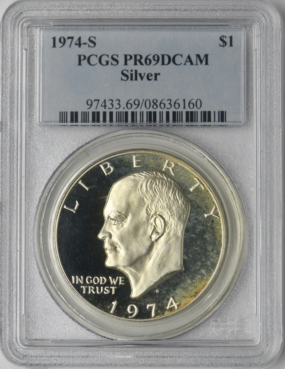 【博物館級】PCGS PR69DCAM 1974-F 独50Pf POP1 PCGS Certified PR 69 Graded 1974 Eisenhower Dollars (1971-1978