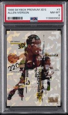 1998 SKYBOX PREMIUM 3D'S #3 ALLEN IVERSON PSA 8