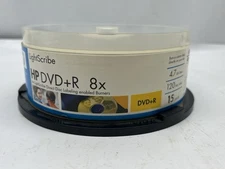 HP Lightscribe 8x 4.7 GB 120 Min DVD-R 15 Discs NEW OPEN BOX