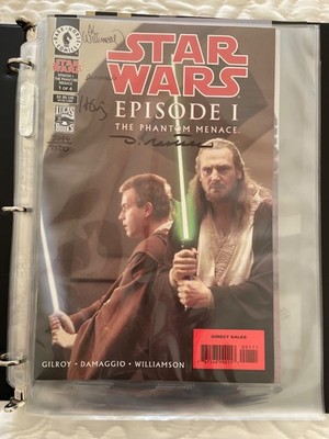 STAR WARS: EPISODE I THE PHANTOM MENACE #1-4 DYNAMIC FORCES SIGNED COLLECTION 