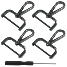 Litoexpe 4 Pack Detachable Snap Hook Swivel Clasp with 1.5 Inch Screw Bar, Bl...