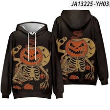 Cartoon Pumpkin Skull Cosplay 3D Hoodie