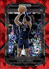 2023 Panini Prizm Draft Picks Colby Jones #9 Red Ice Xavier Musketeers 3M
