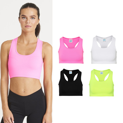 AWDis Girlie Cool Sports Crop Top - Women's Summer/Training/Gym/Running Hot Top