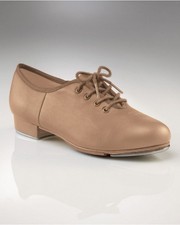 Dance NEW Open Box Tap Shoes Capezio CG55 Adult 9.5W Tan Oxford Leather Lace Up