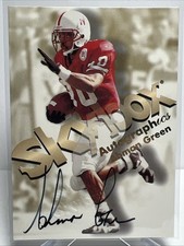 1998 SkyBox Autographics AHMAN GREEN On Card Auto Seattle Seahawks